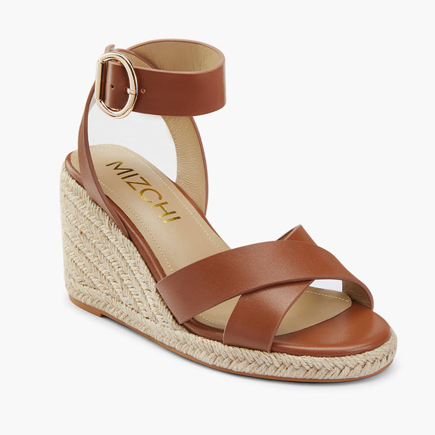 Ele Mare - Espadrilles Leather Wedge Sandals