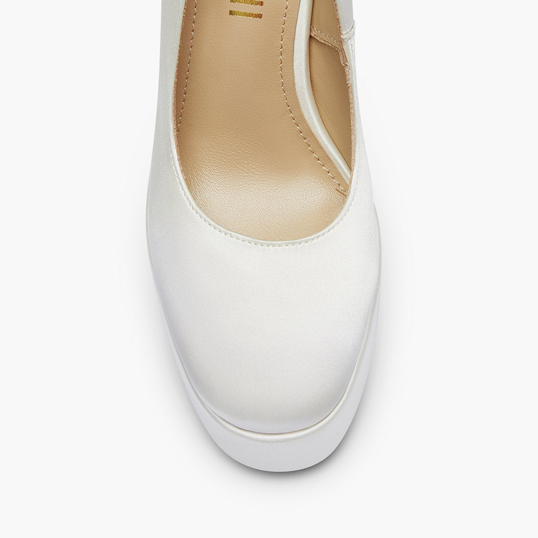 FABB - ivory satin high platform