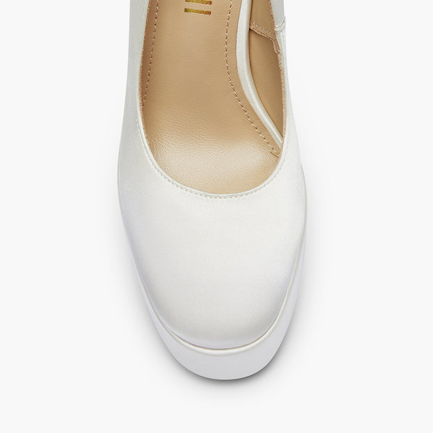 FABB - ivory satin high platform