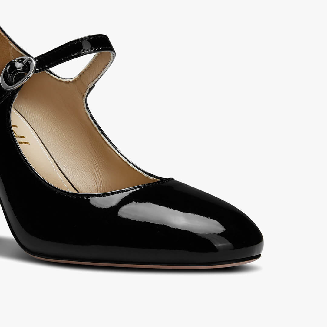 *GAYLE - black patent mary jane pumps