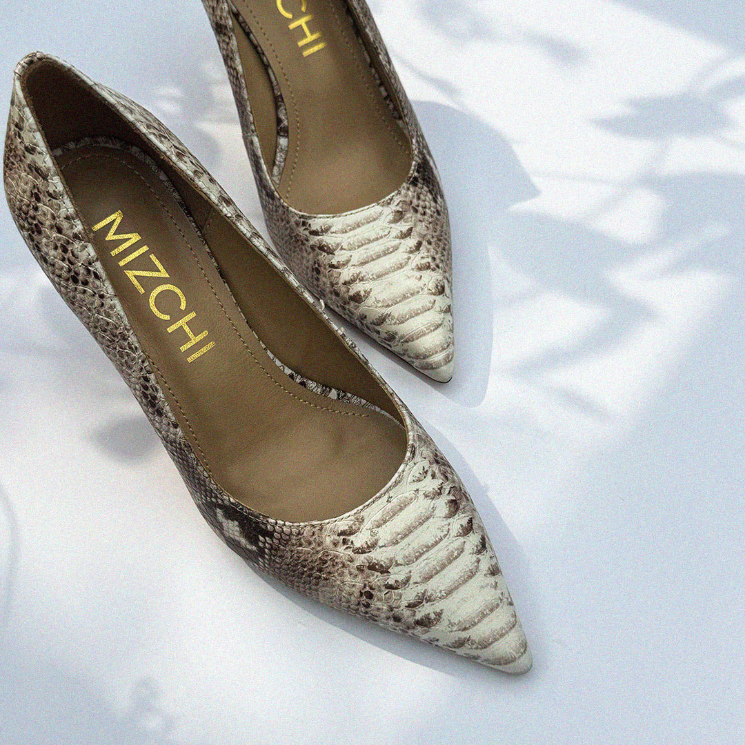 *KAYTE PYTHON - snake effect classic pumps