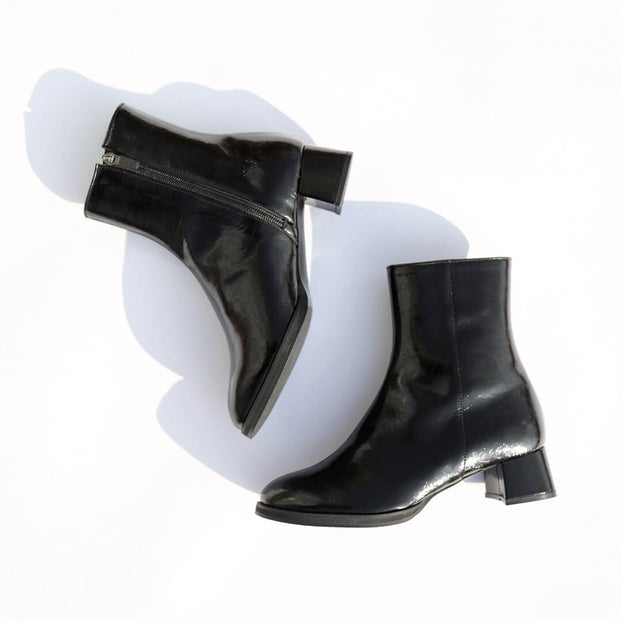 KLASS - glass effect leather boots