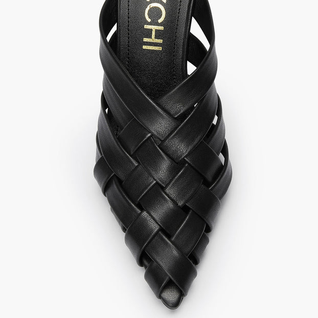 Kloss Black - Leather Wedge