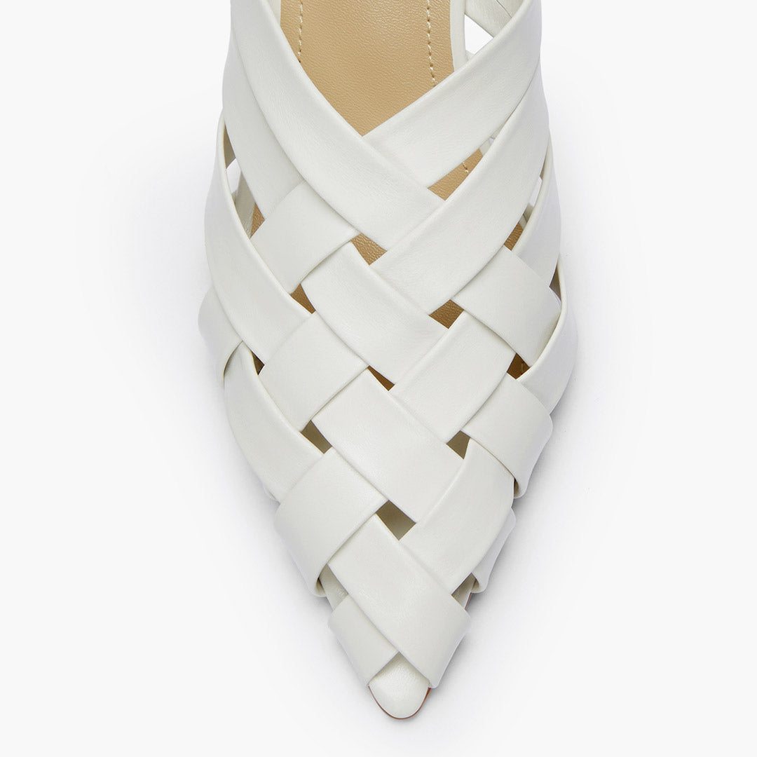 Kloss Off White - Leather Wedge