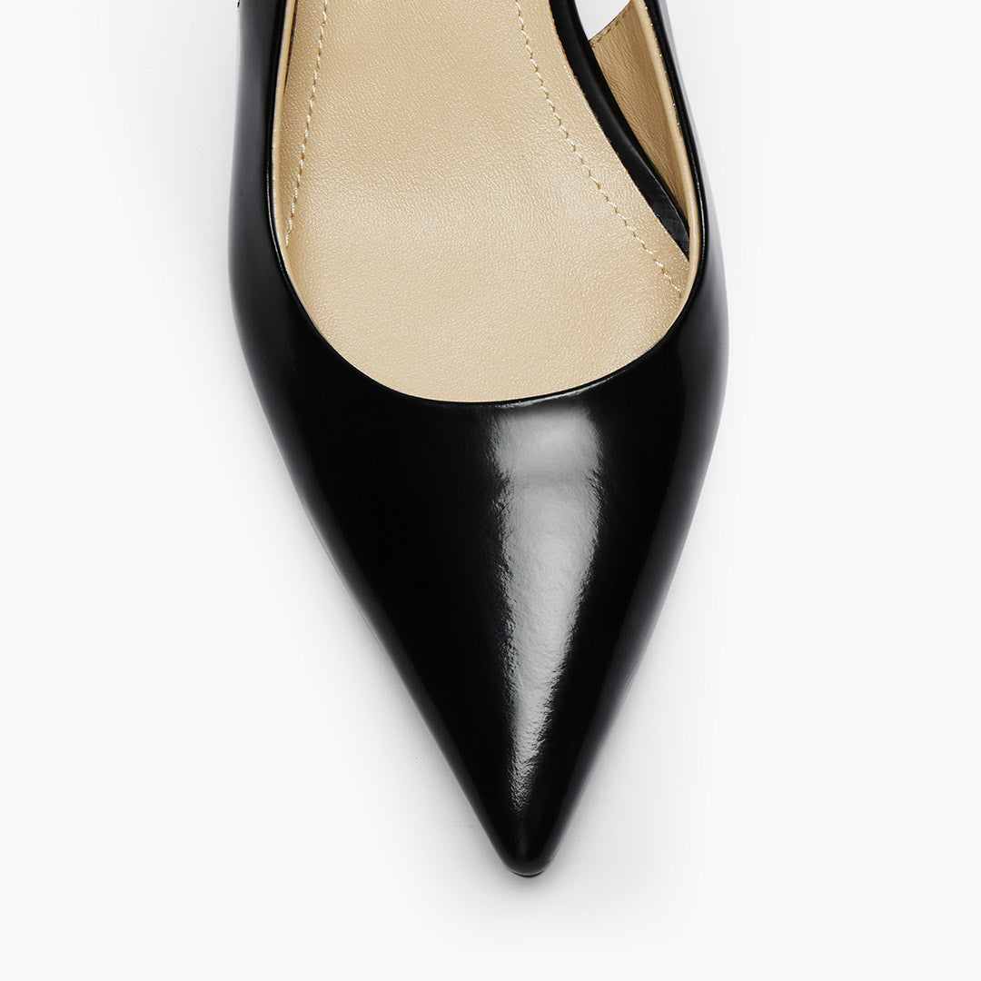 *Lena 45 - black leather slingback
