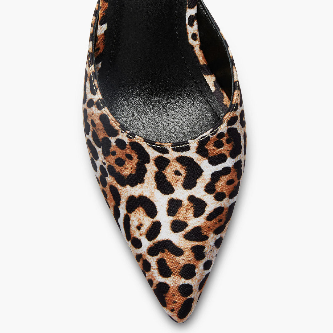 Clio Leopard - Satin Mules