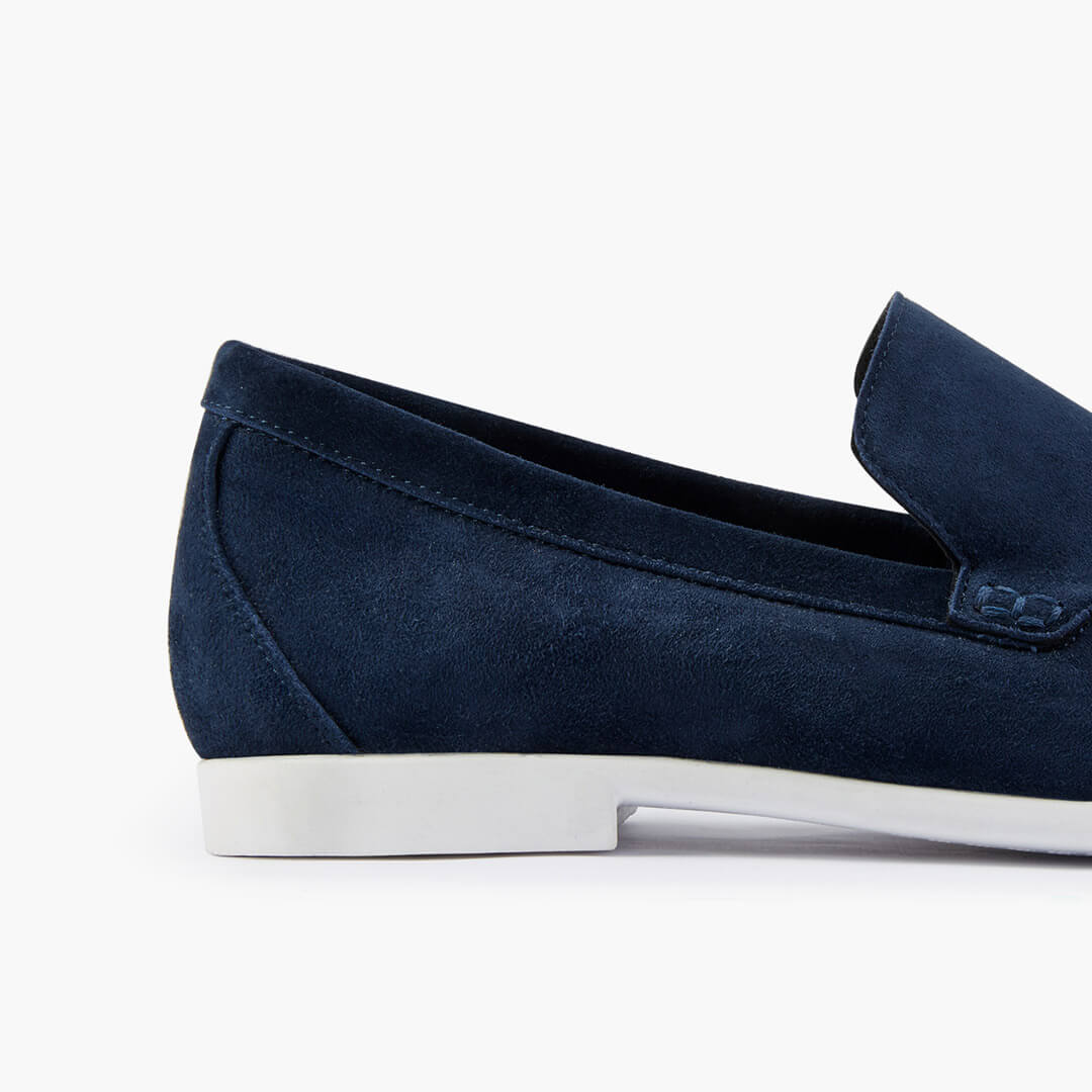 *MANON - Navy suede loafers