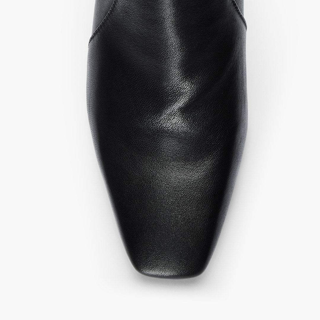 ROXANNE BLACK - leather ankle boots
