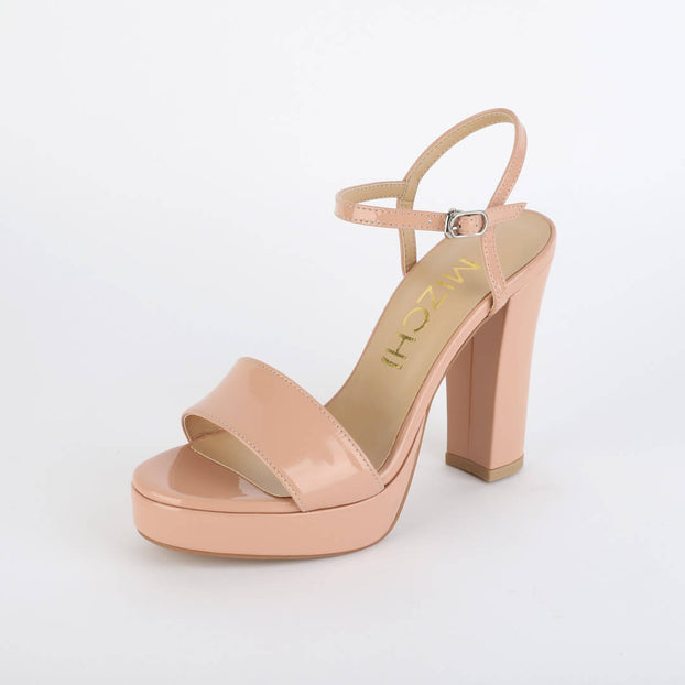 *UK 1 - SAMI BEIGE PATENT - 10/2cm heel