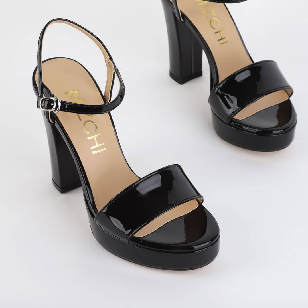 *UK 1 - SAMI BLACK PATENT - 10/2cm heel