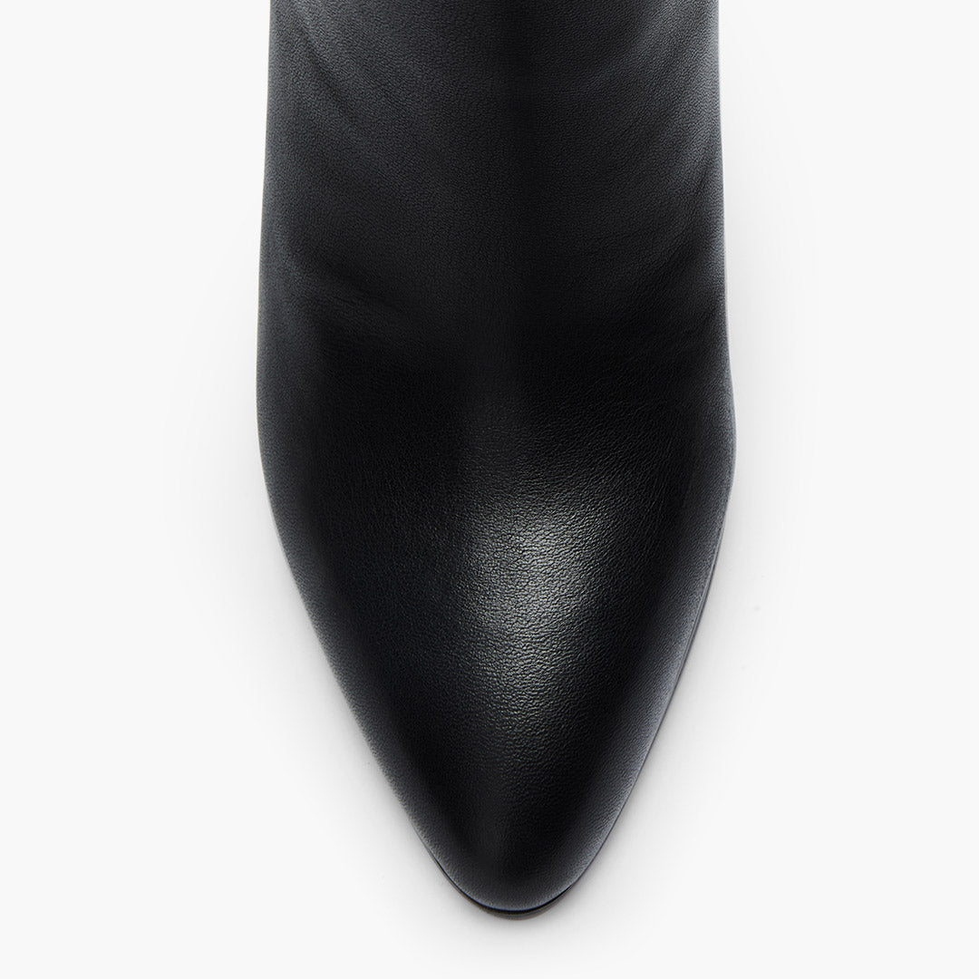 TANYA - black leather ankle boots