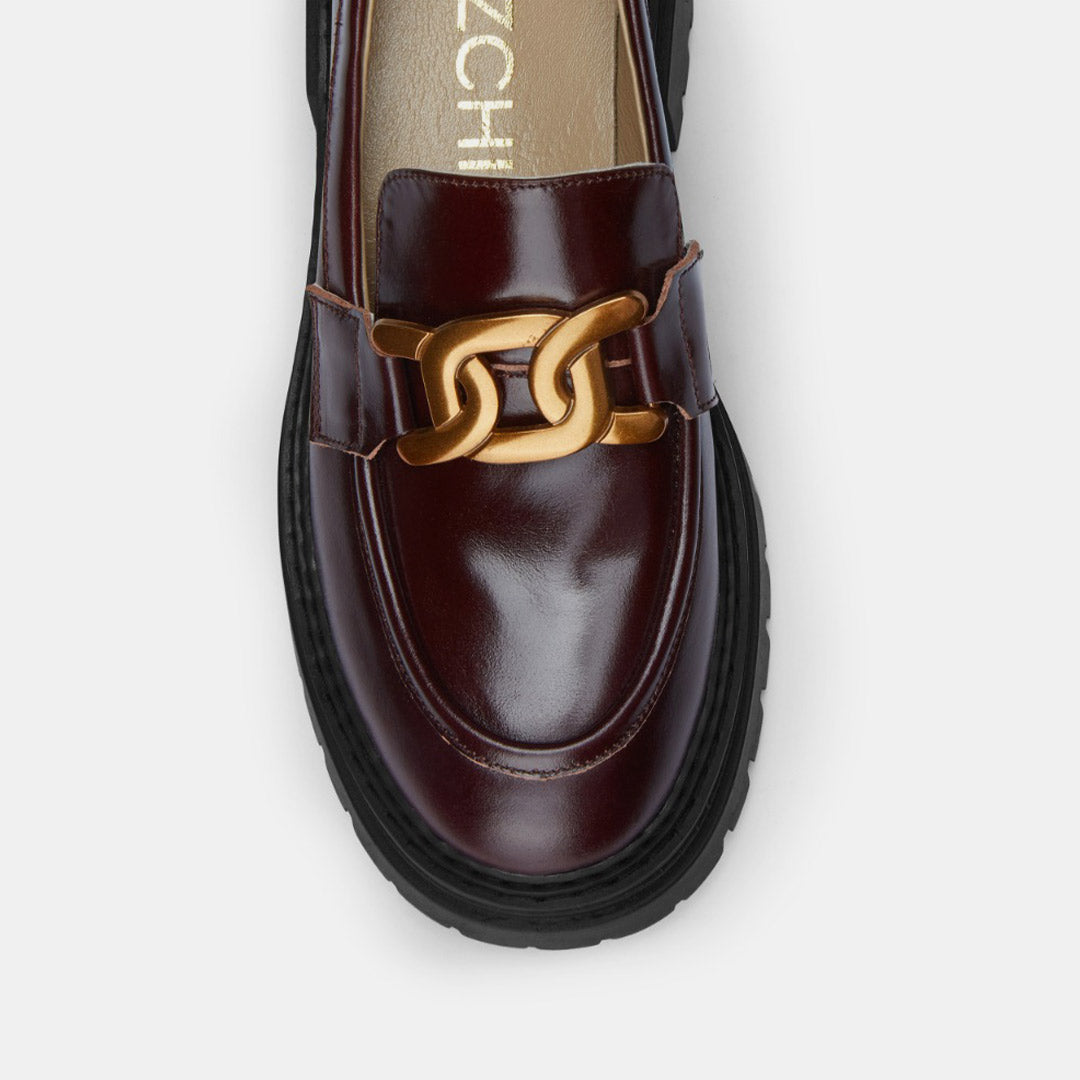 *ALCOR BROWN - flatform leather brogue