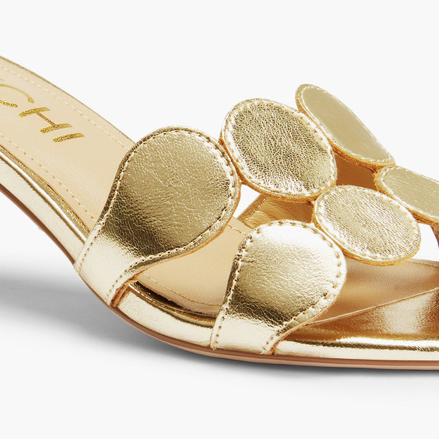 *ALLEGRA GOLD  - leather mule