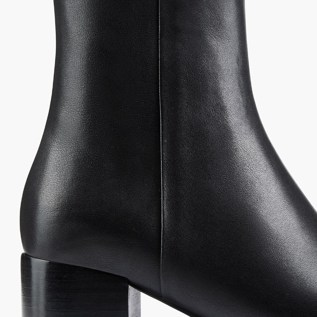 BELGO 45 - black leather ankle boot