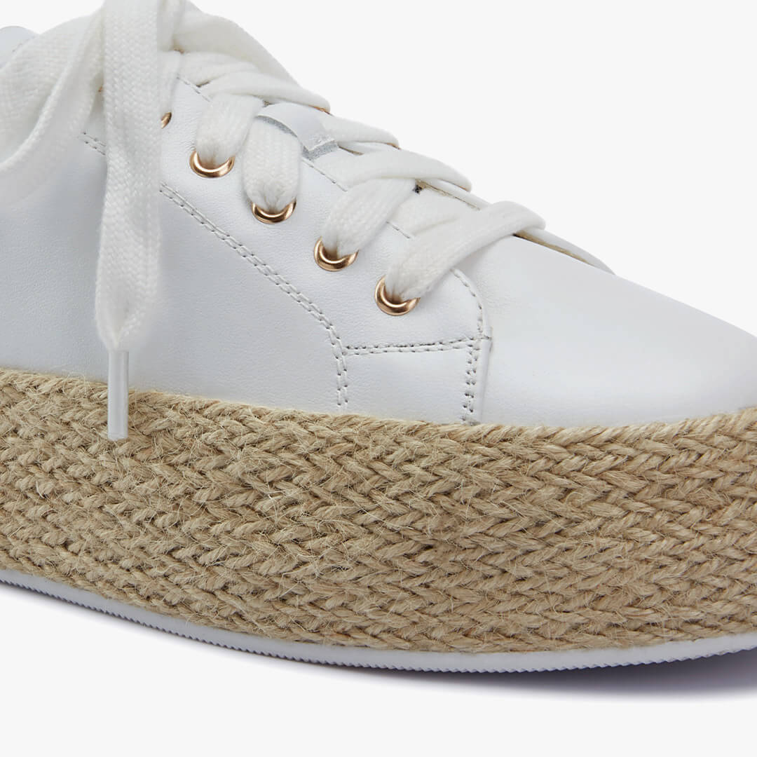 *BEST DAY - raffia flatform sneakers