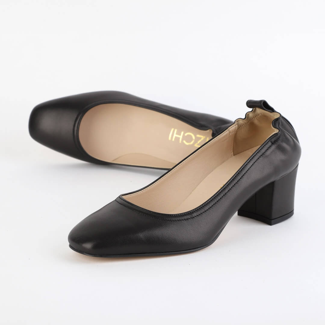 ISSLA - soft leather chunky heel pump