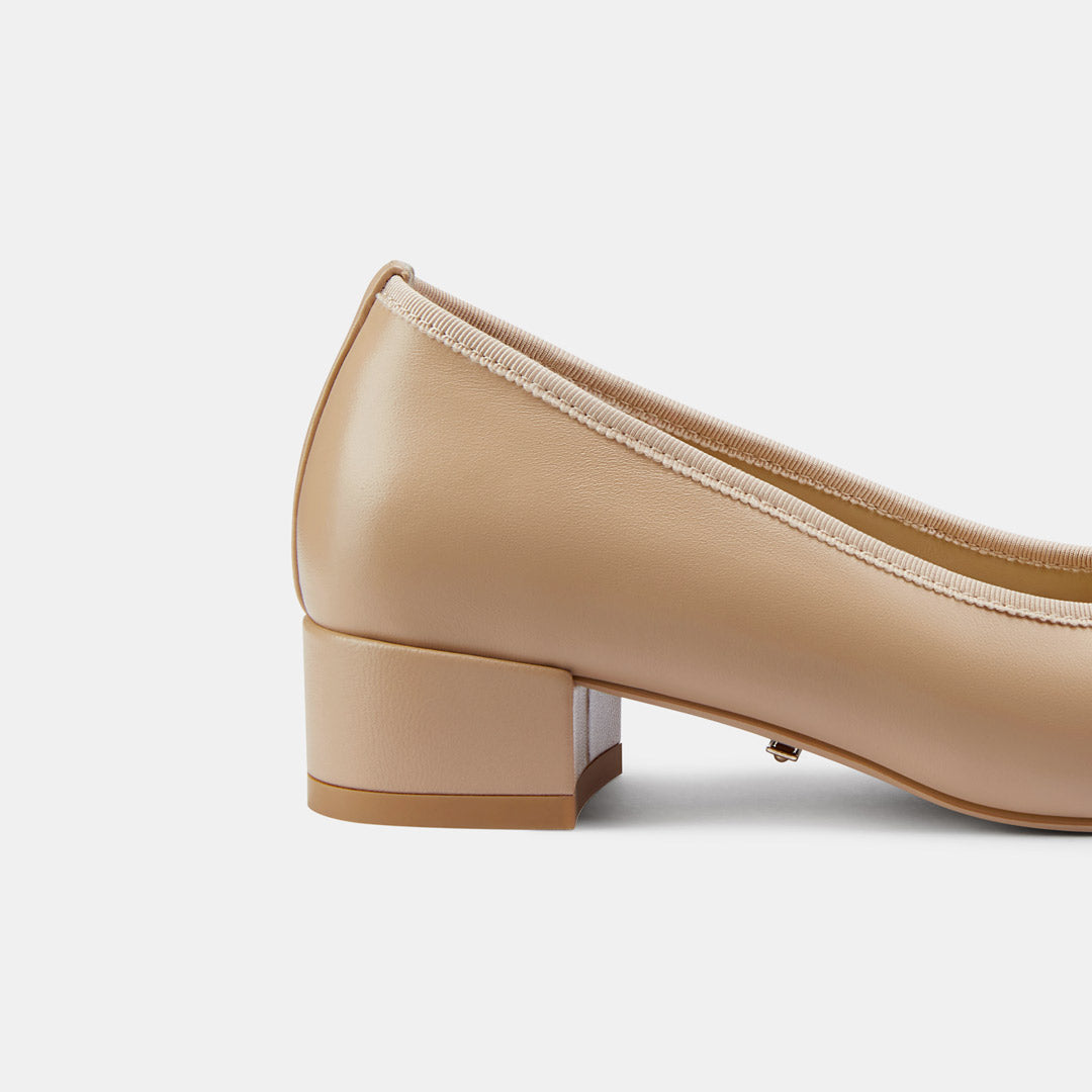 Chiara - Beige 3cm Ballet Pumps