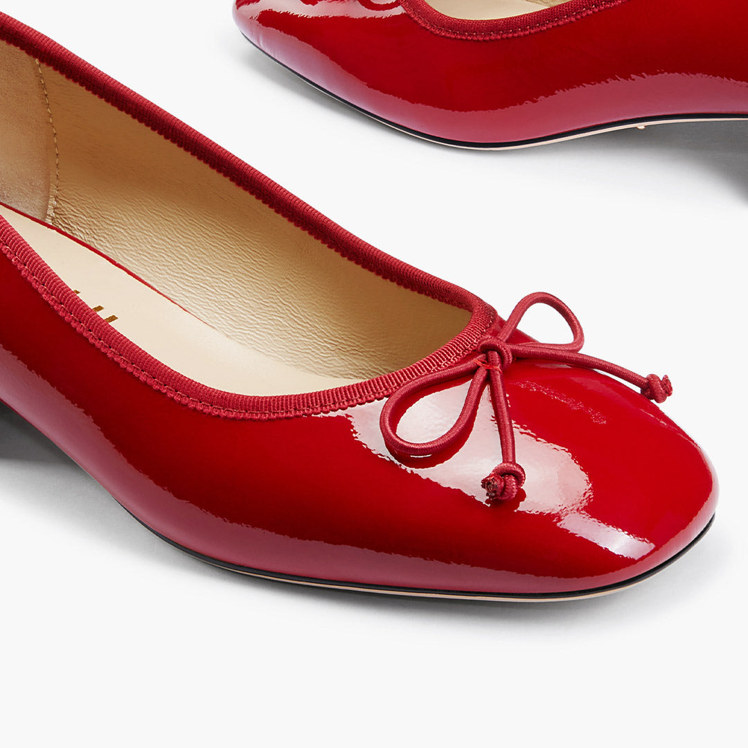 Chiara - Red 3cm Ballet Pumps
