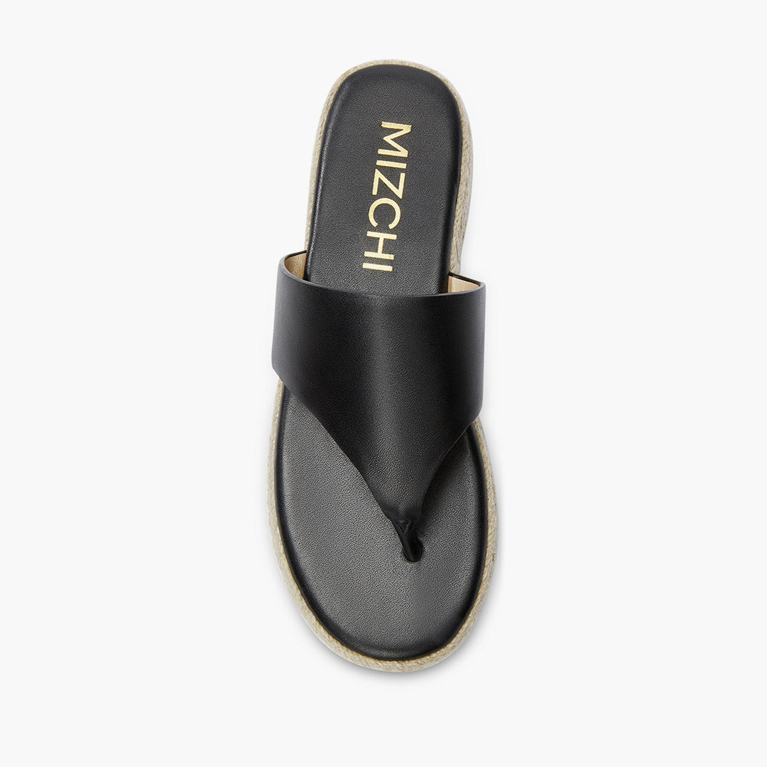 Cosmo Black -flatform espadrille sandals
