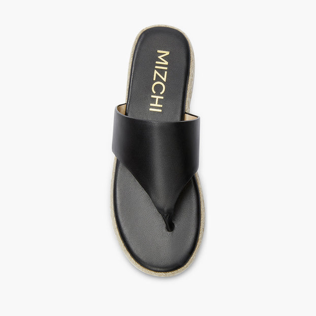 Cosmo Black -flatform espadrille sandals