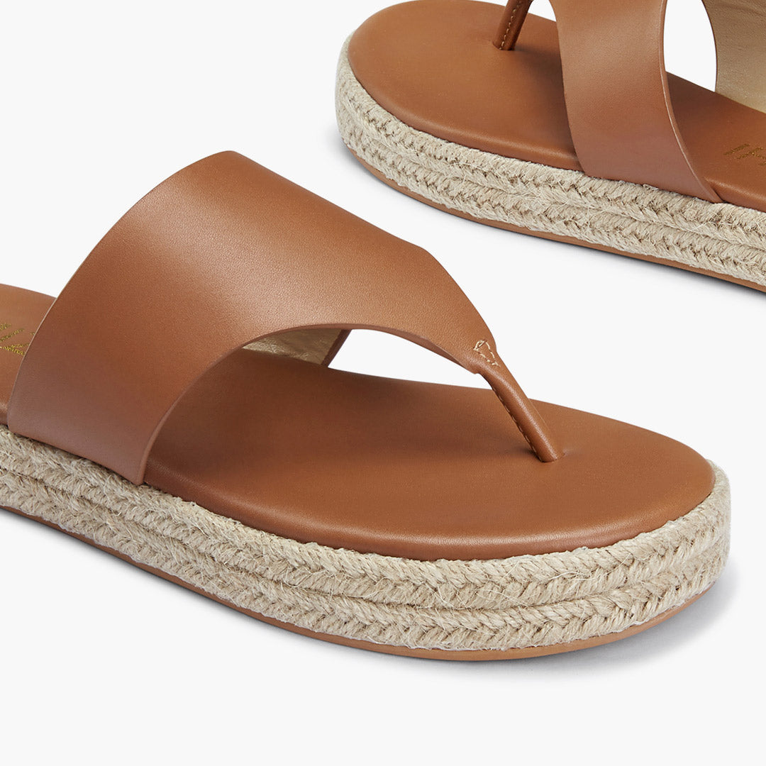 Cosmo Brown -flatform espadrille sandals