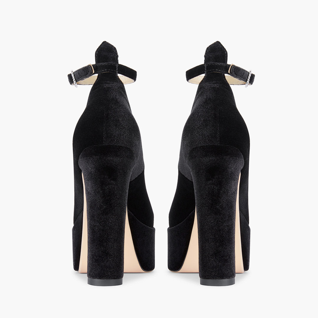 FABB - black patent high platform