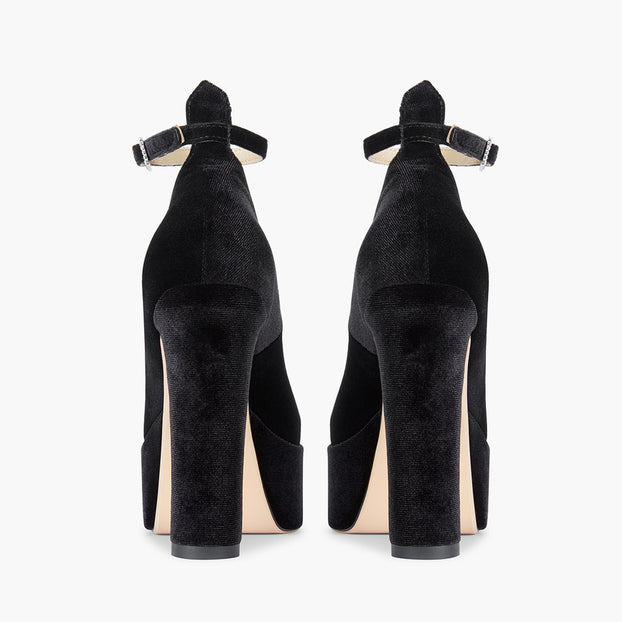 FABB - black patent high platform