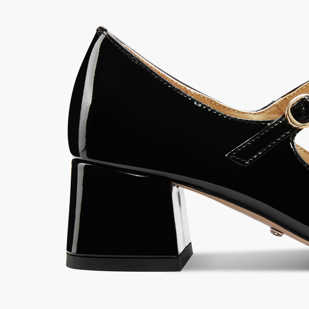 GAYLE 45 - black patent MJ pump