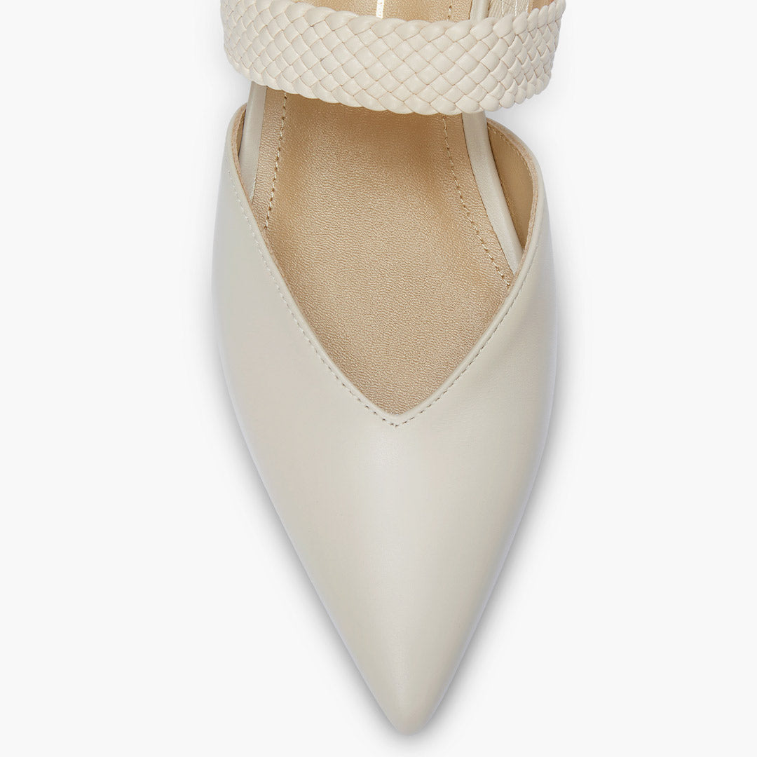 Heidi Off White - Leather Mules