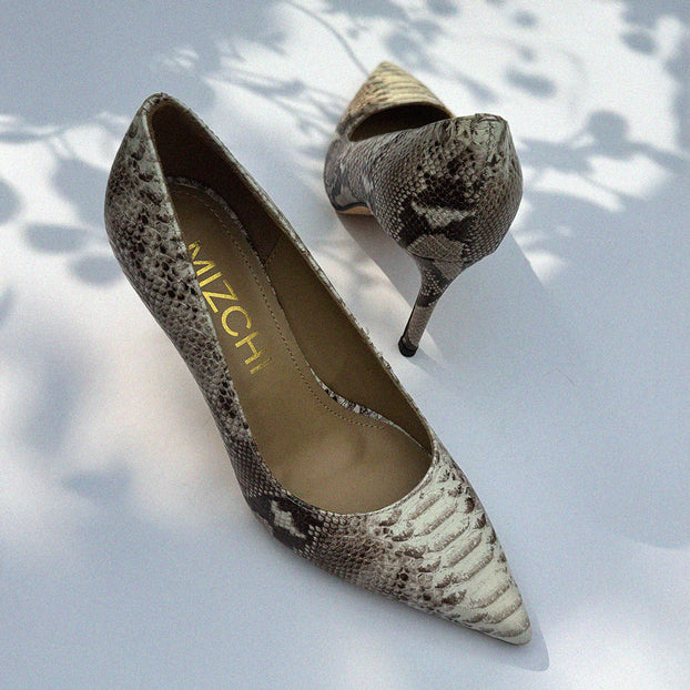 *KAYTE PYTHON - snake effect classic pumps