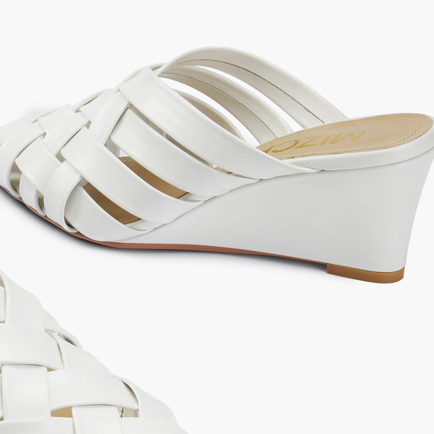 Kloss Off White - Leather Wedge