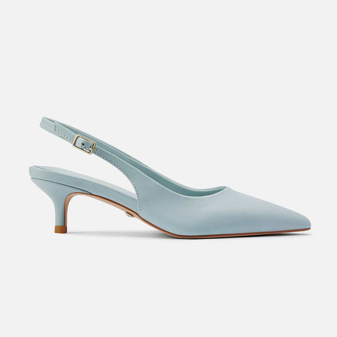 Lena 45 - Blue Leather Slingback