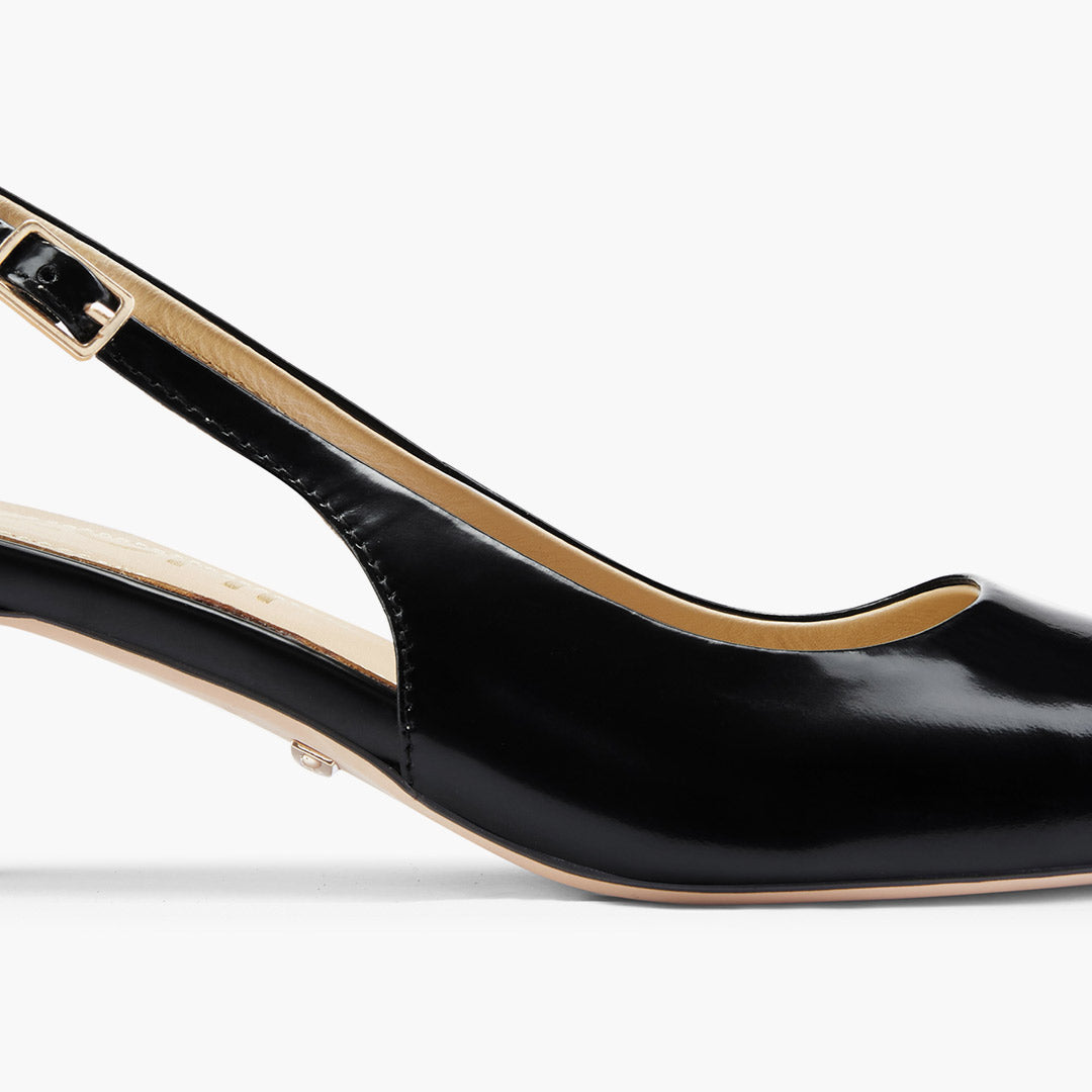 *Lena 45 - black leather slingback