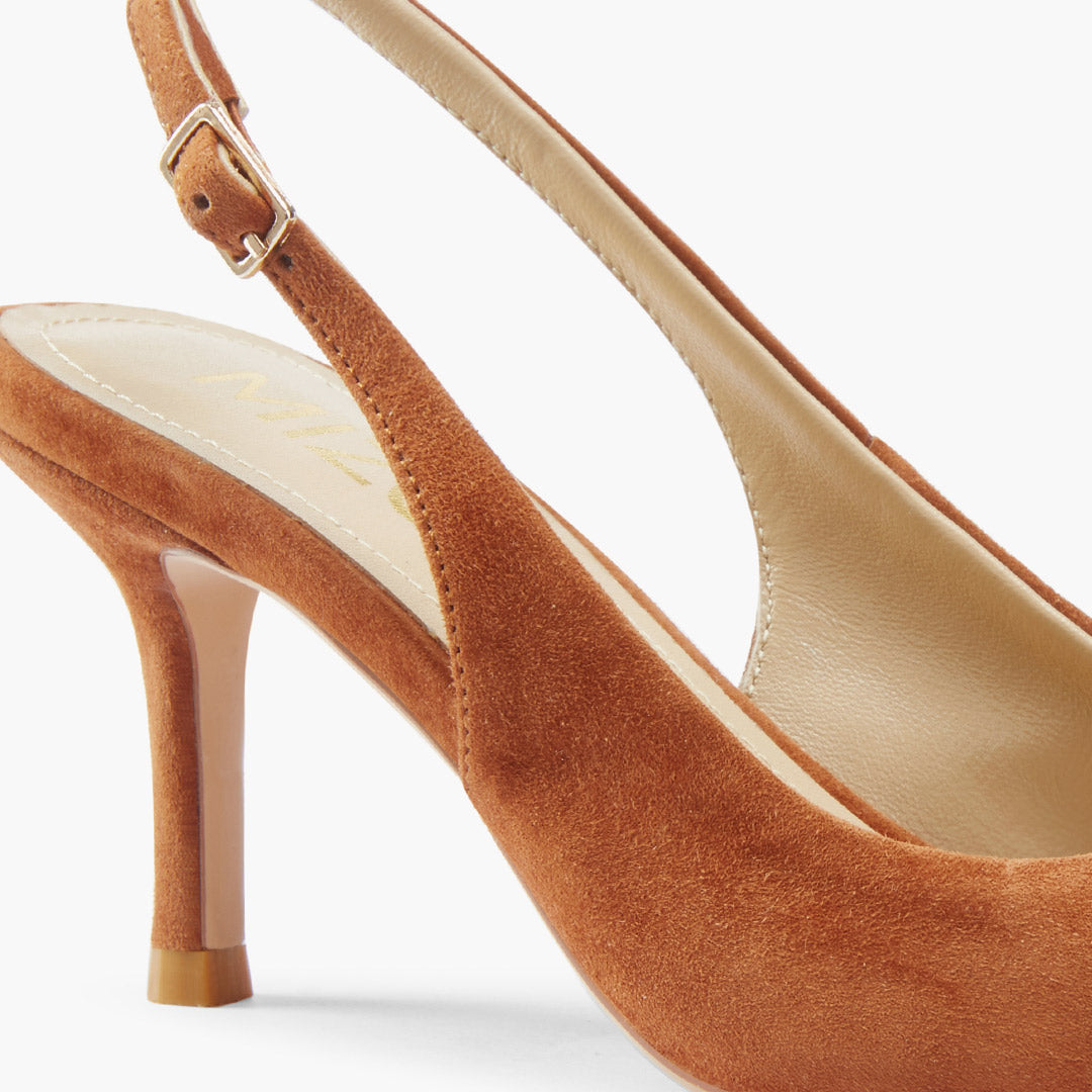 Lena 75 - beige suede slingback