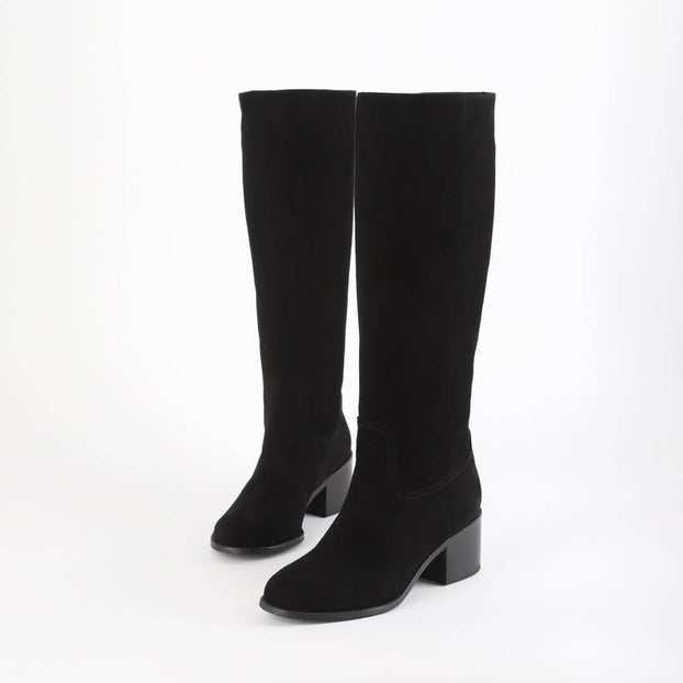 Petite Size Women's Suede Knee Boots UK 1