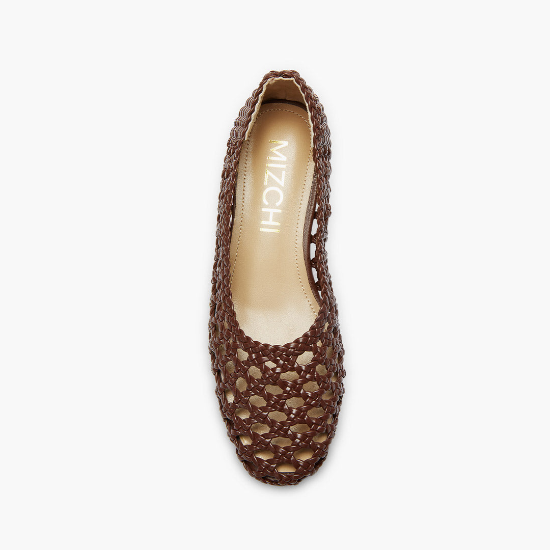 Marbella Brown - Woven Pumps