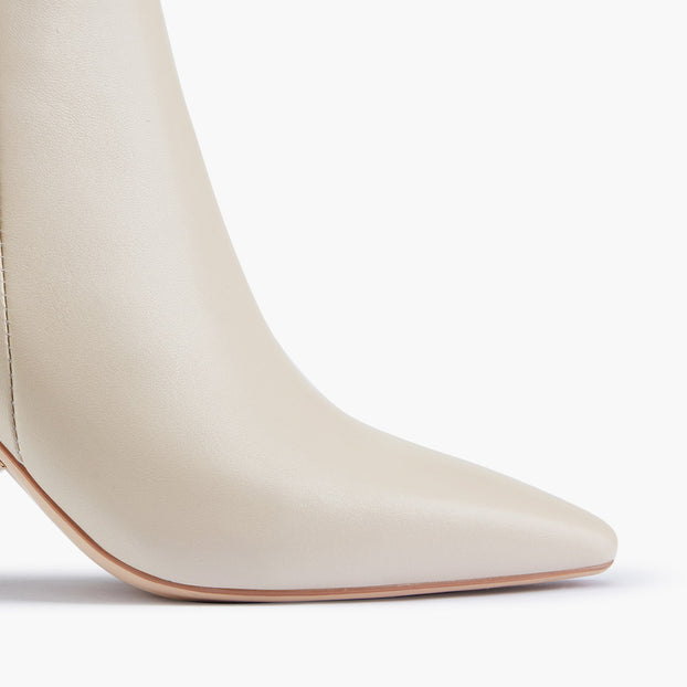 Na-Netta Cream-Beige - Leather Ankle Boots