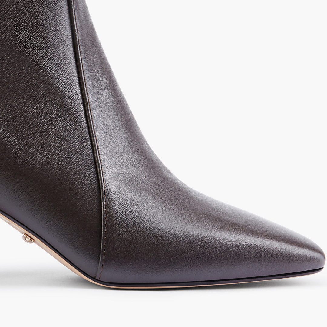 ROXANNE BROWN LEATHER - ankle boots
