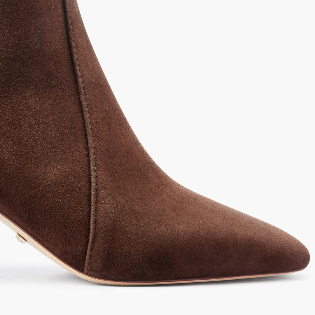 ROXANNE BROWN SUEDE - leather ankle boots