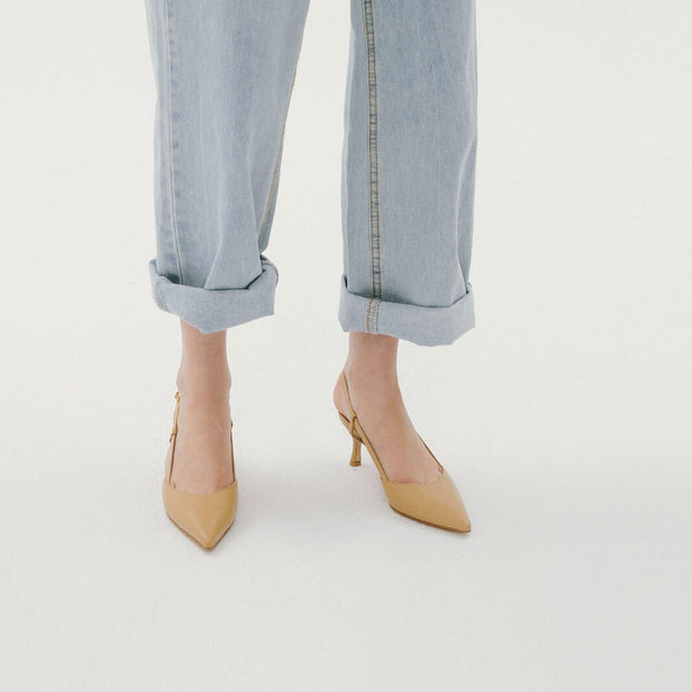 RUMBALD - leather slingback