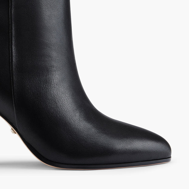 TANYA - black leather ankle boots