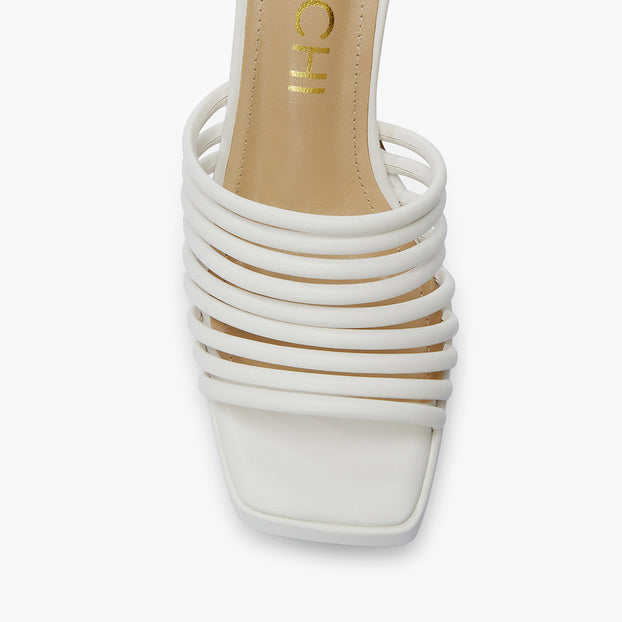 Stella White - Platform Mules