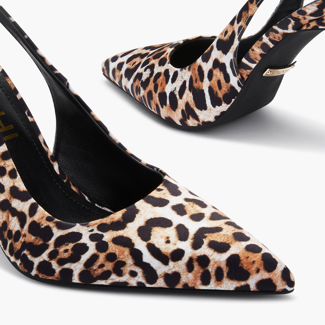 Lena 90 Leopard - Slingback Pumps
