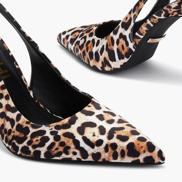 Lena 90 Leopard - Slingback Pumps