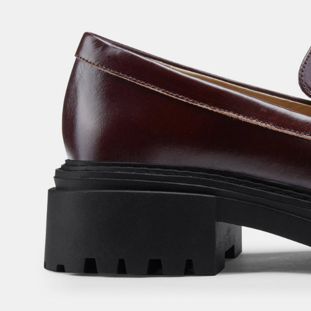 *ALCOR BROWN - flatform leather brogue