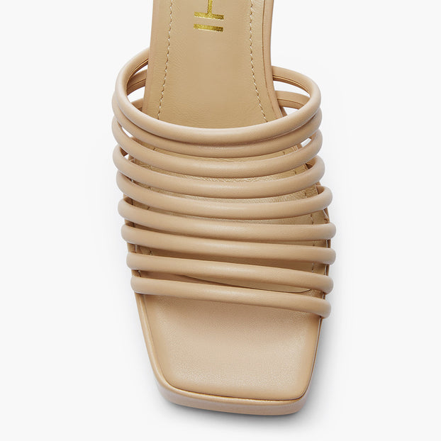 Stella Beige - Platform Mules