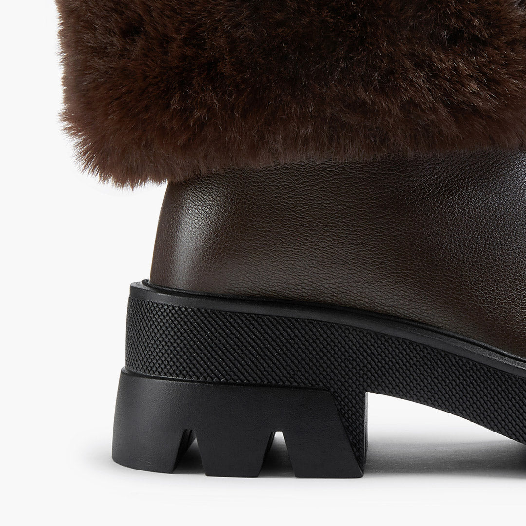 CAMERON BROWN - fur lined ankle boots