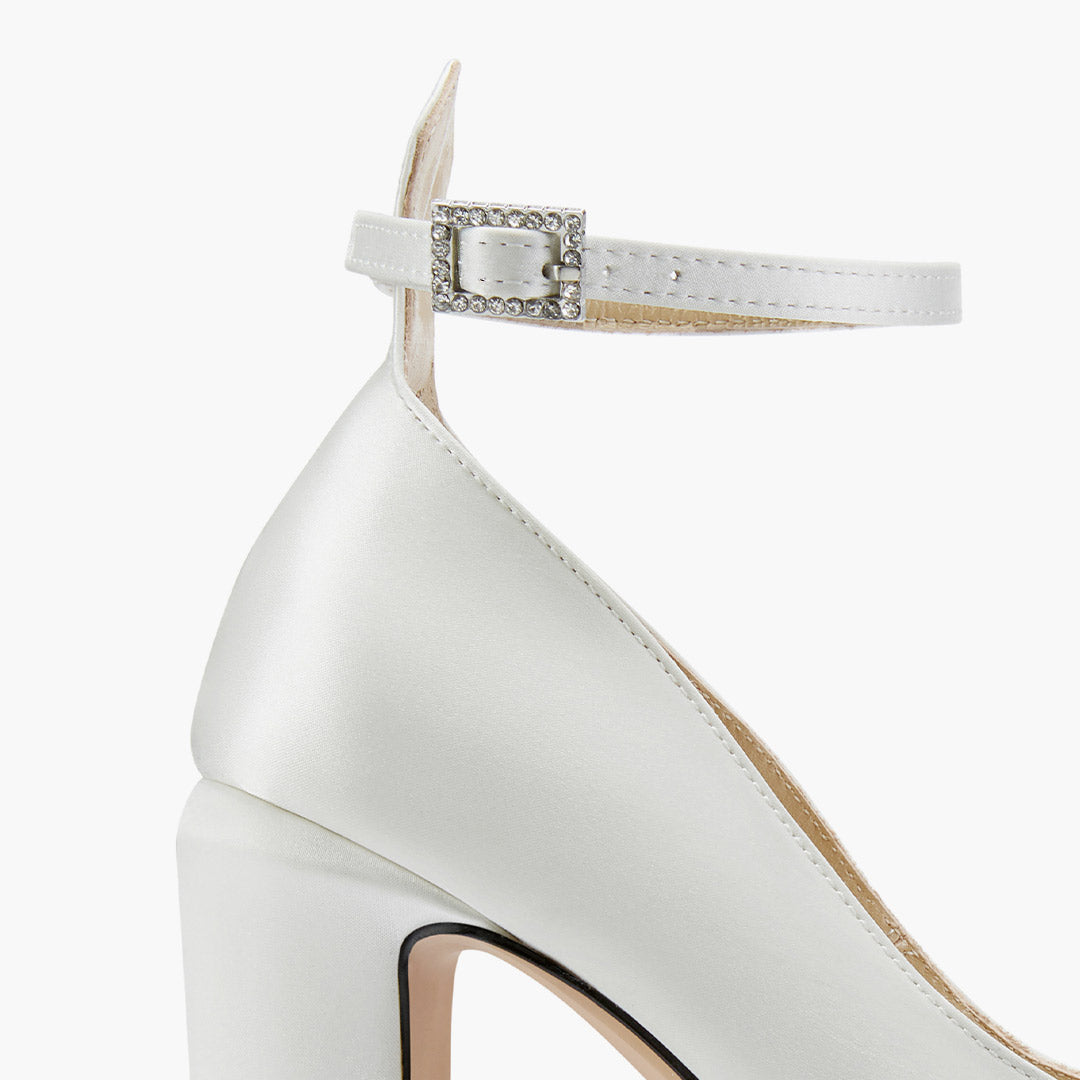 FABB - ivory satin high platform
