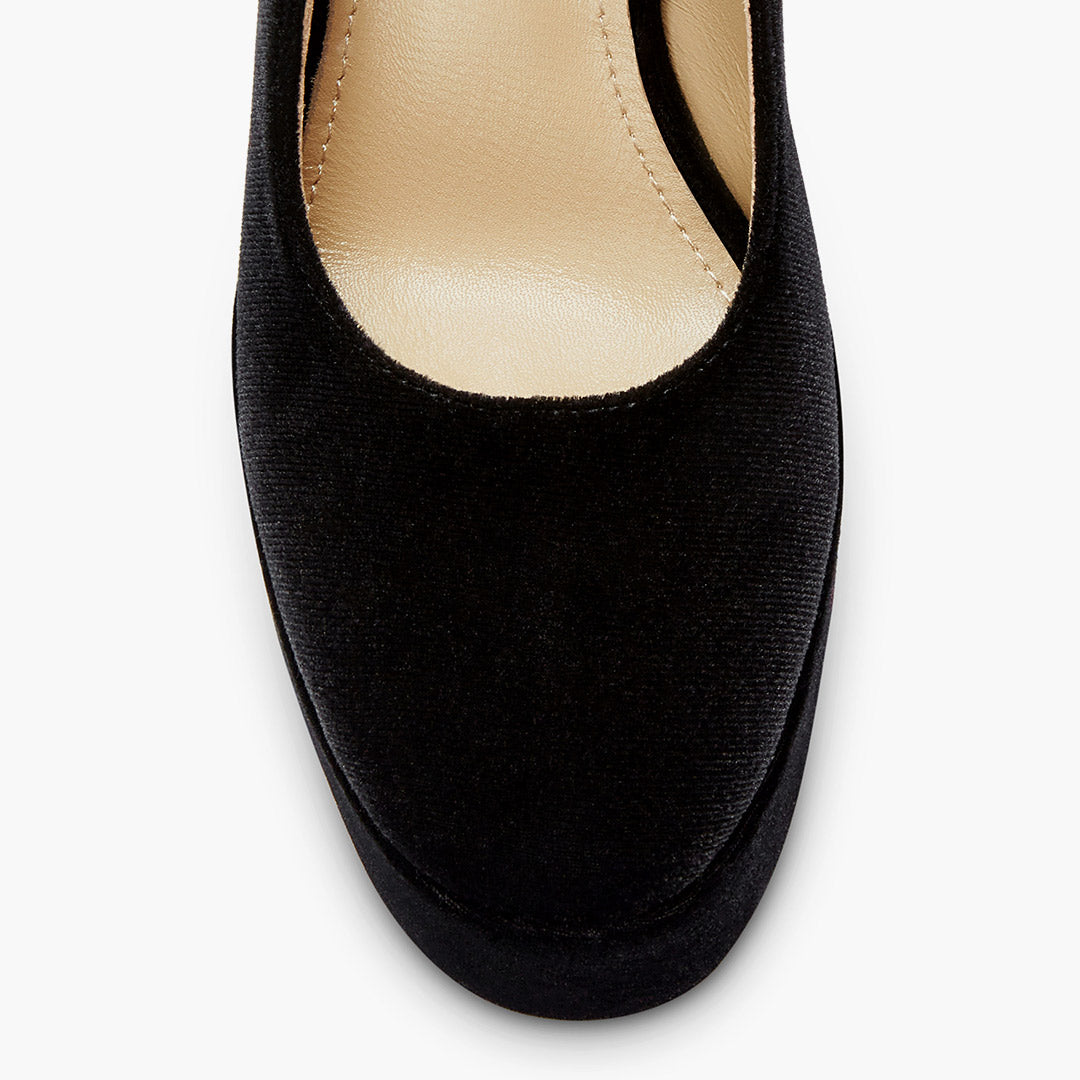 FABB - black patent high platform