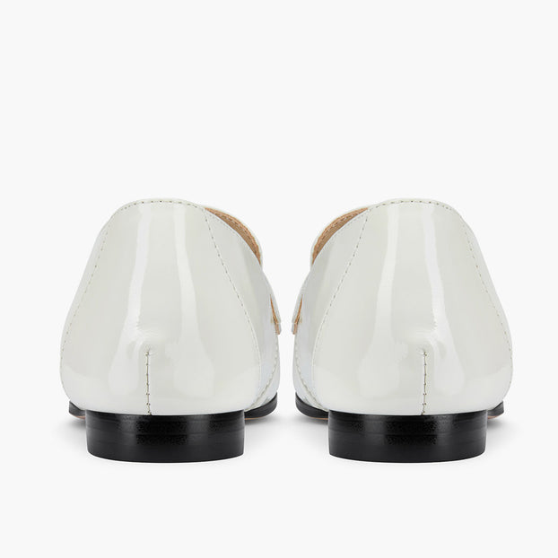 Farrah White - Leather Loafers